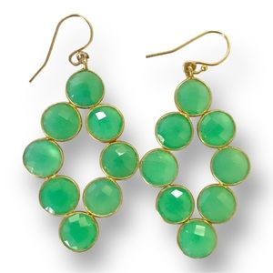 Chrysoprase Cluster Drop Earrings